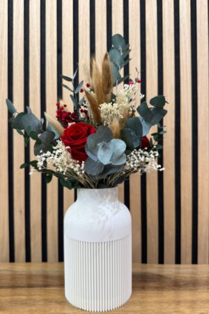 Jarrón Cilíndrico con Rosas - Grande